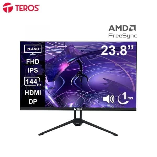 Monitor Teros TE-2417S Gaming 23,8" Plano IPS FHD 144Hz 1 Ms